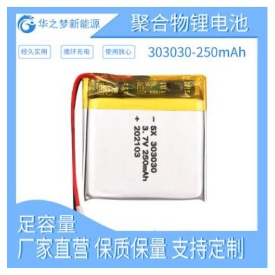 現貨足容303030-250mAh 3.7v聚合物鋰電池水質檢測儀 血氧儀 定制