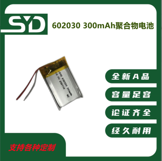 廠家熱銷認(rèn)證602030 300mAh 3.7V數(shù)碼藍(lán)牙音箱月球燈聚合物鋰電池