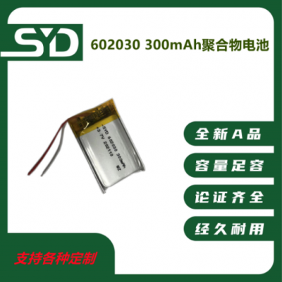 廠家熱銷認(rèn)證602030 300mAh 3.7V數(shù)碼藍(lán)牙音箱月球燈聚合物鋰電池