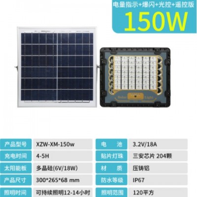 家用太陽能投光燈 別墅小區花園太陽能燈 大功率LED投射燈泛光燈